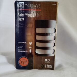 Moonray 16585 Solar Wedge Light White LEDs Outdoor Pathway Light Multiple Avail.